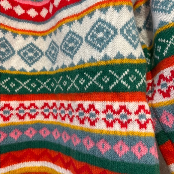 Colorful Fair Isle Nordic Sweater Cozy Winter Ski Lodge Knit Boden Style L - Picture 7 of 7